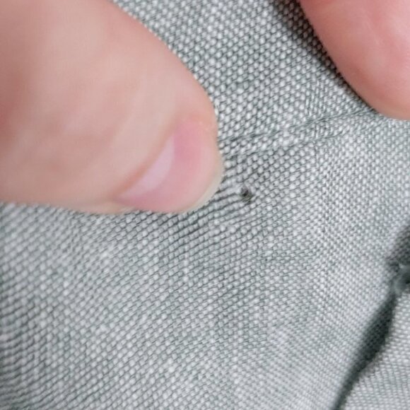 NWT JONES NEW YORK Basil green linen blend cap sleeve casual top - Picture 13 of 16